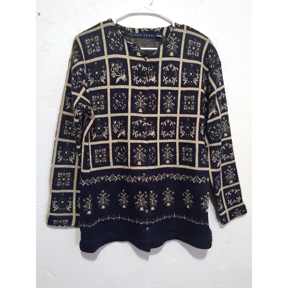 Birch Bros Blue Button-up Cardigan